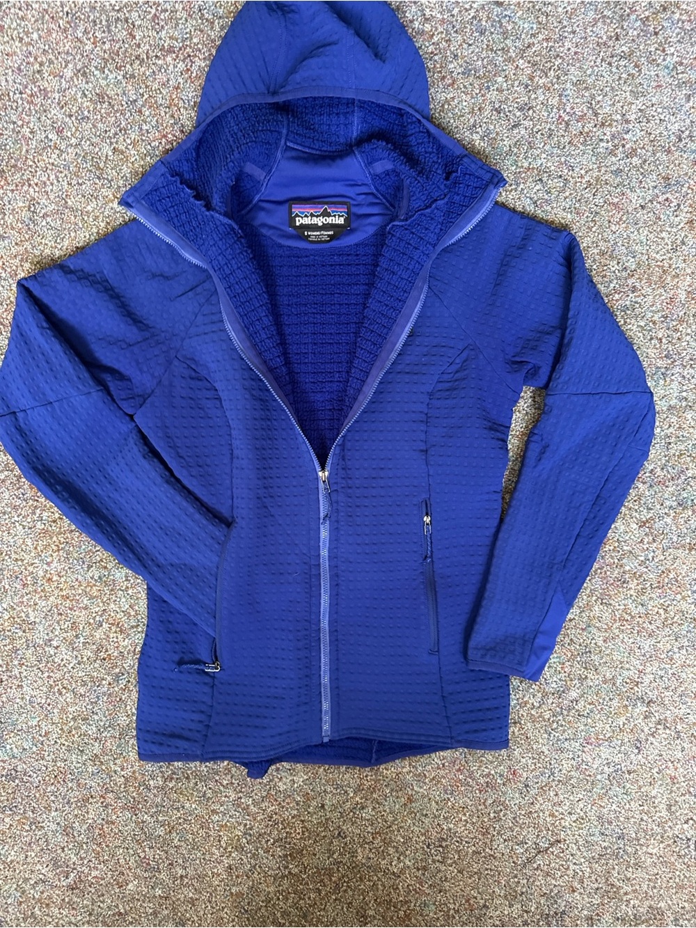 Patagonia Women’s Royal Blue Hooded Zip-Up Jacket